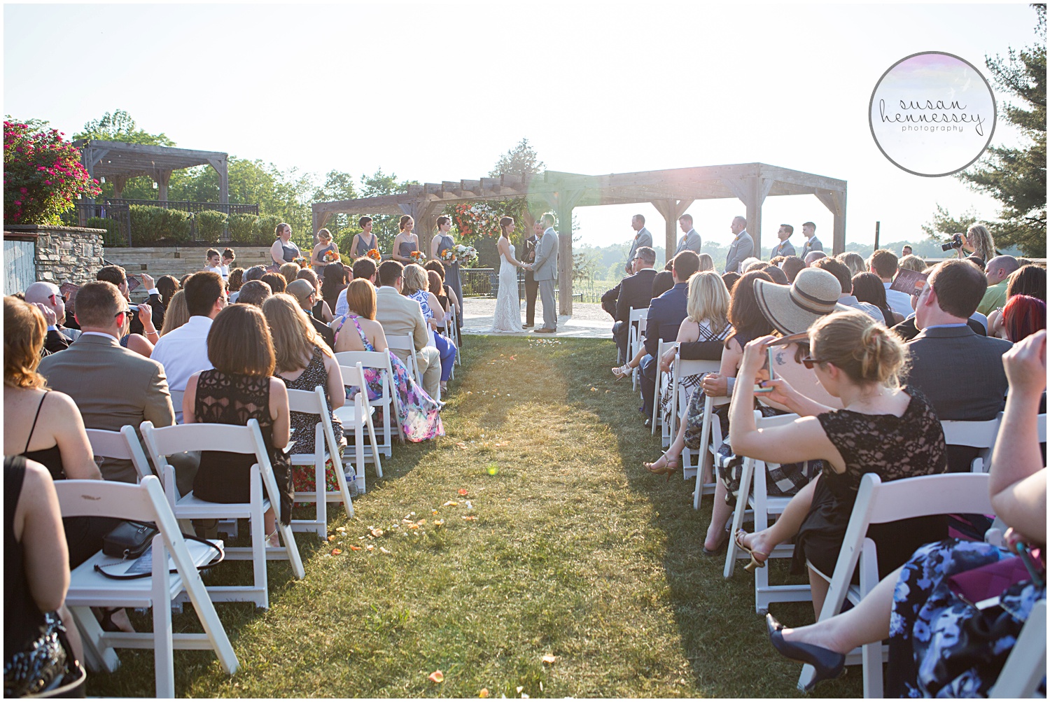 Outdoor ceremony at Laurita Winery