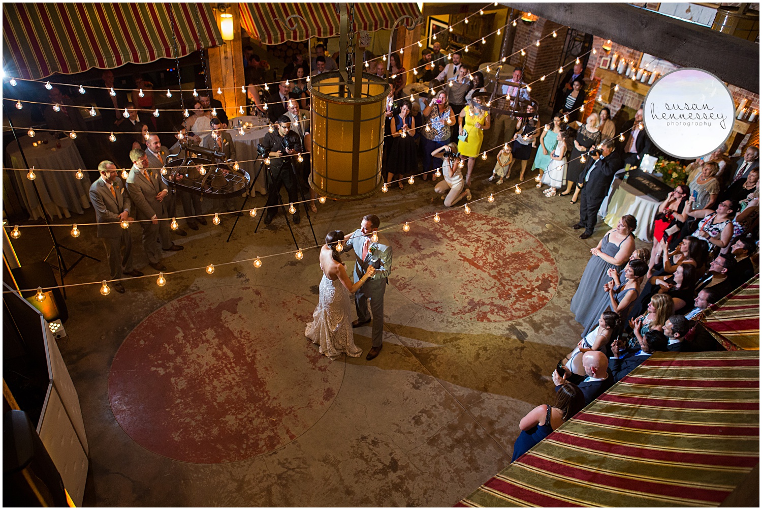 Bride and Groom share choreographed first dance at Laurita Winery wedding