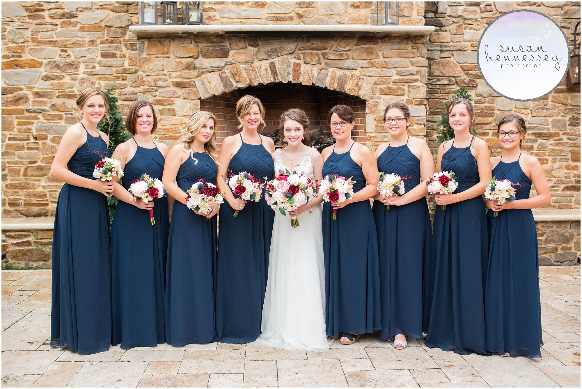 bride with her bridesmaids at the Madison Wedding