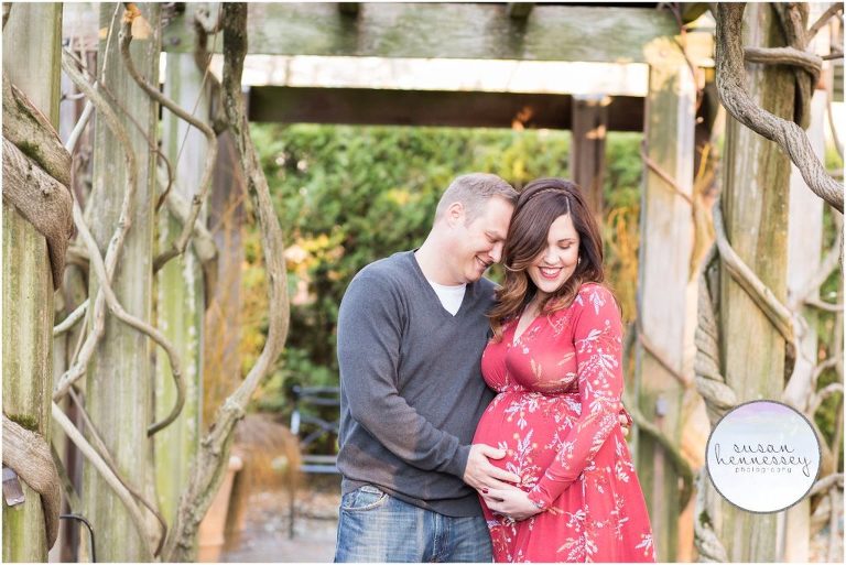 Winter maternity session at Longwood Gardens