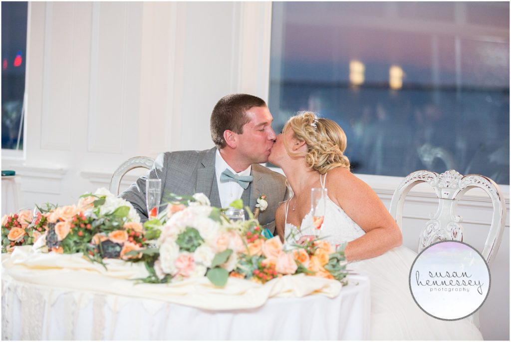Couple enjoying their reception at Martell's Waters Edge Wedding
