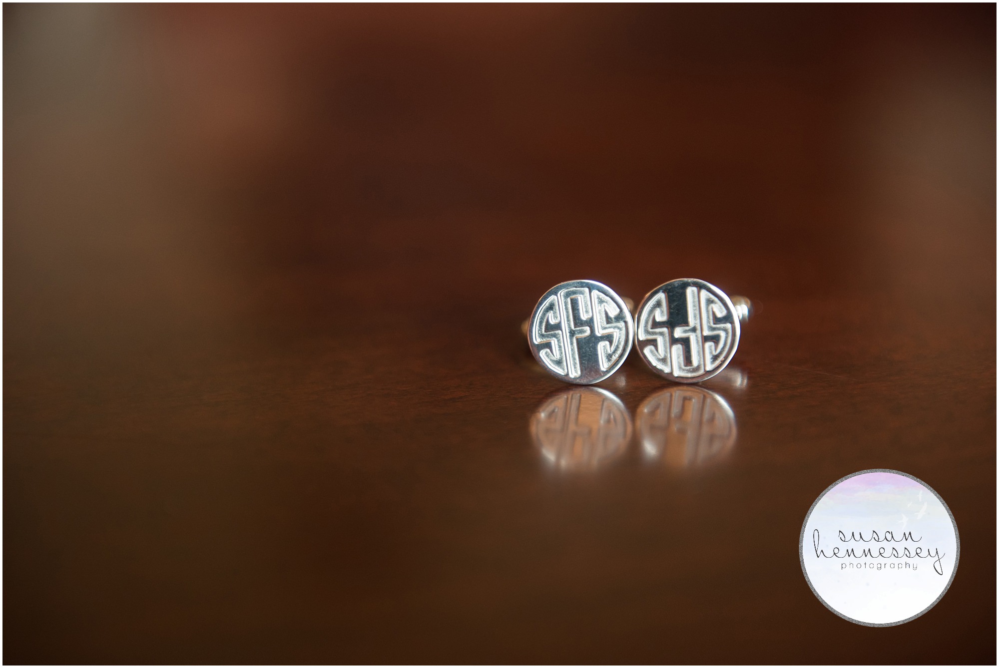 Gift from bride to her groom, custom cuff links.