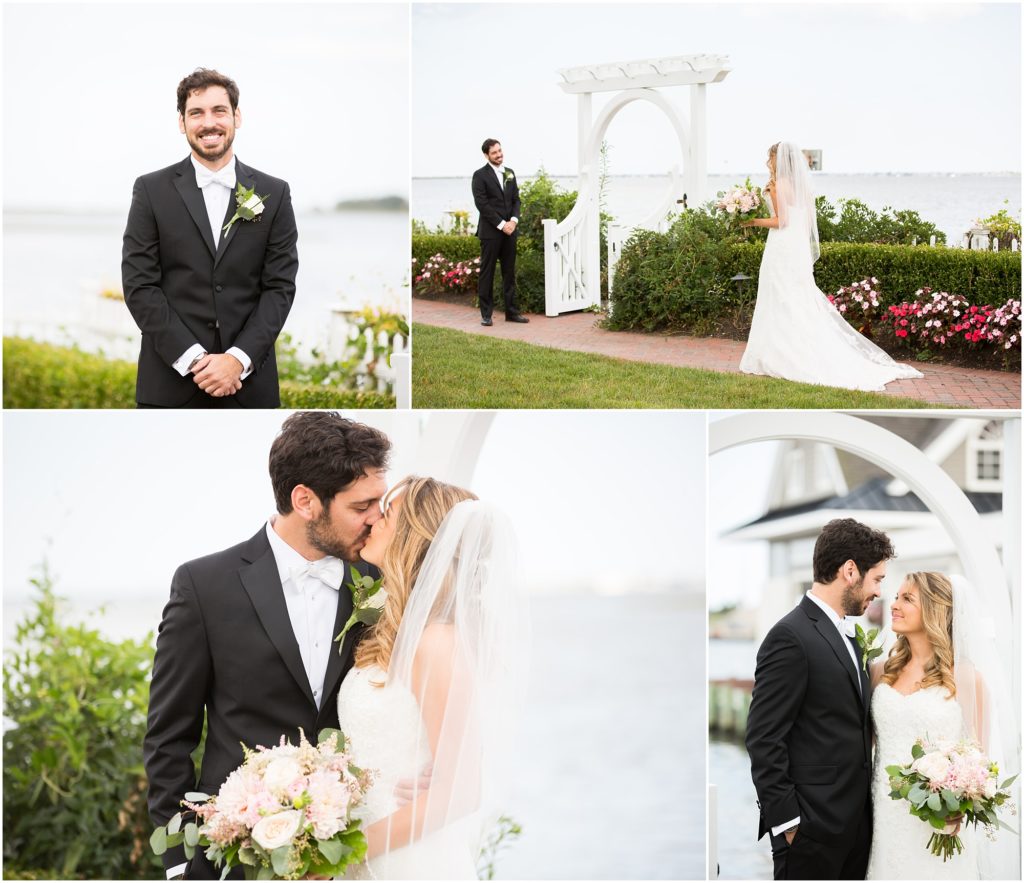 Couple has their first look at Mallard Island Yacht Club in Manahawkin, New Jersey | Susan Hennessey Photography