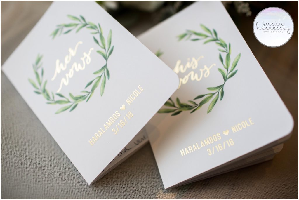 Mr and Mrs Vow Books - Winter wedding