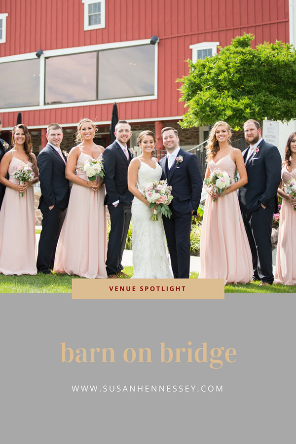 Bridal Party at Barn on Bridge