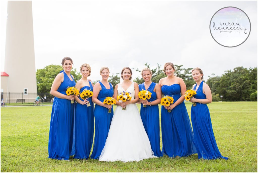 The Grand Hotel Cape May wedding party at light house