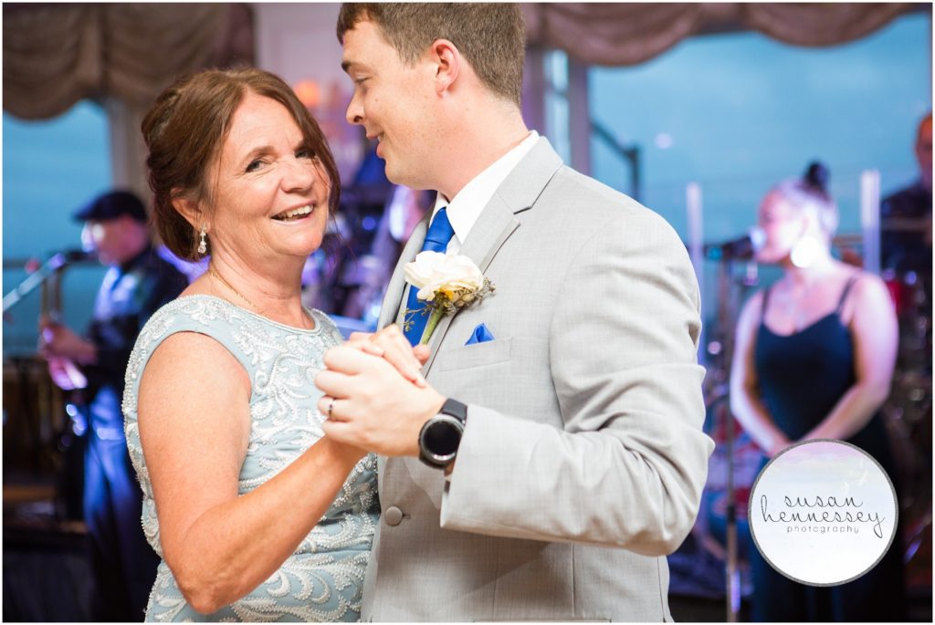 Groom and mother dance at The Grand Hotel Cape May wedding