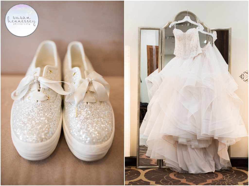 Kate Spade Keds and Watters wedding gown. 