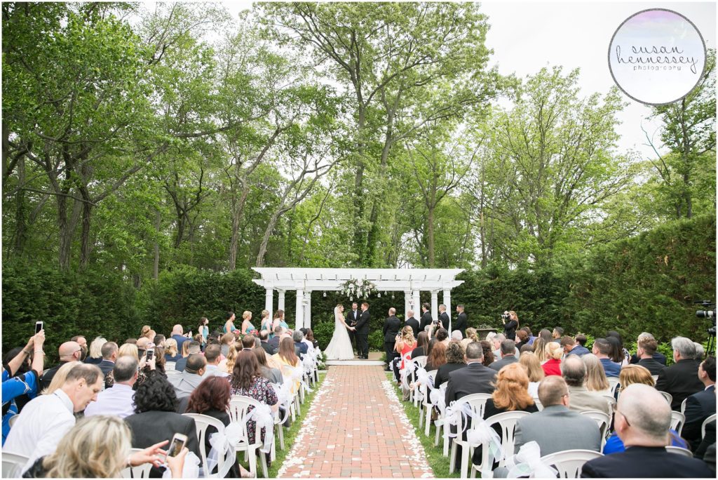 Wedding ceremony at the Bradford Estate in Hainesport, NJ