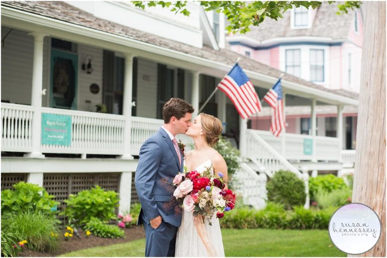Bride and Groom wedding day portraits at Magnolia Porch House in Cape May