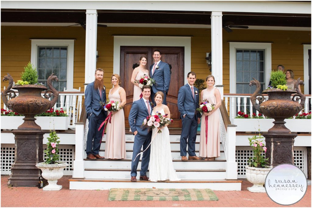 Bridal party at Willow Creek Winery wedding in Cape May