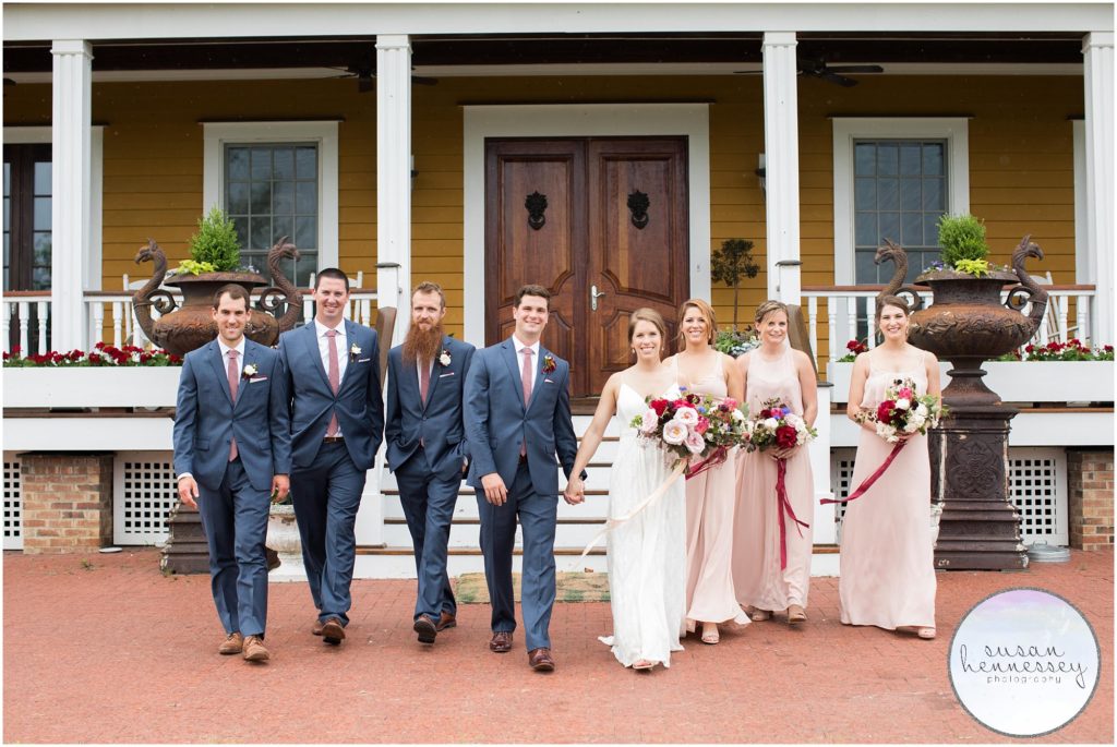 Bridal party at Willow Creek Winery wedding in Cape May