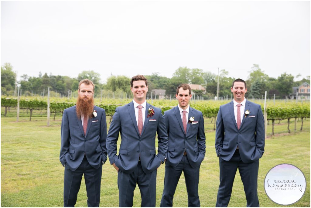 Groomsmen at Willow Creek Winery wedding in Cape May