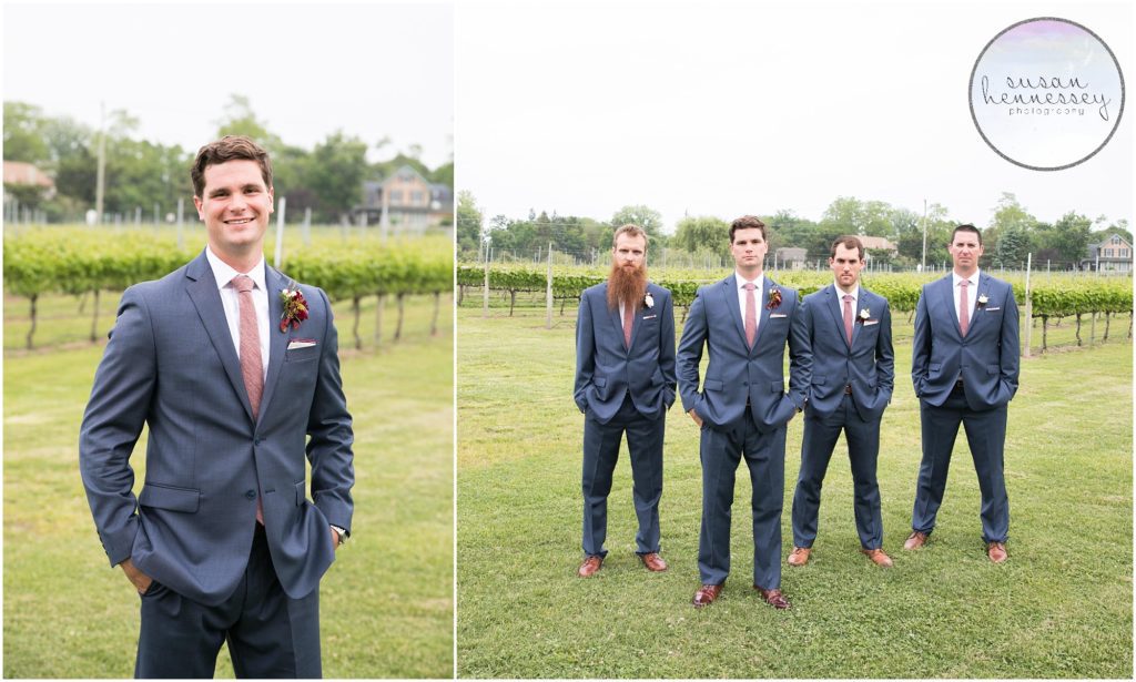 Groomsmen at Willow Creek Winery wedding in Cape May