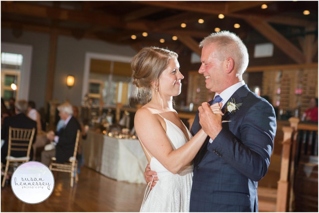Father dances with bride at Willow Creek Winery in Cape May