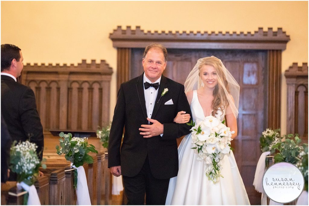 Father walks bride down the aisle at Union Congregational Church