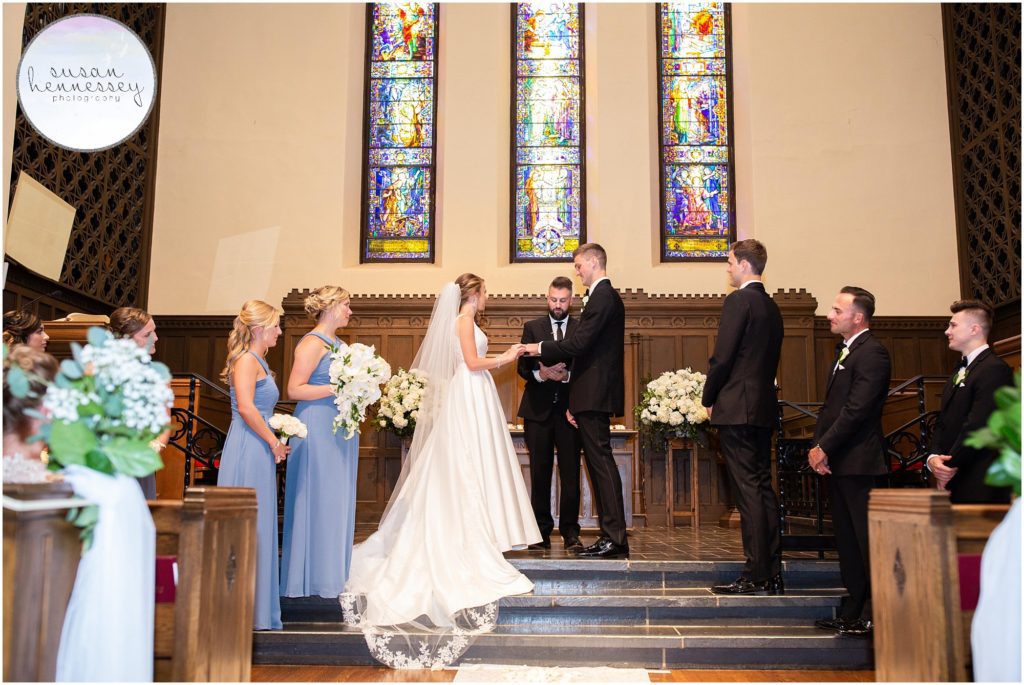 wedding ceremony at Union Congregational Church