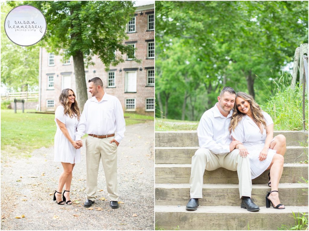Rustic engagement session at Allaire State Park