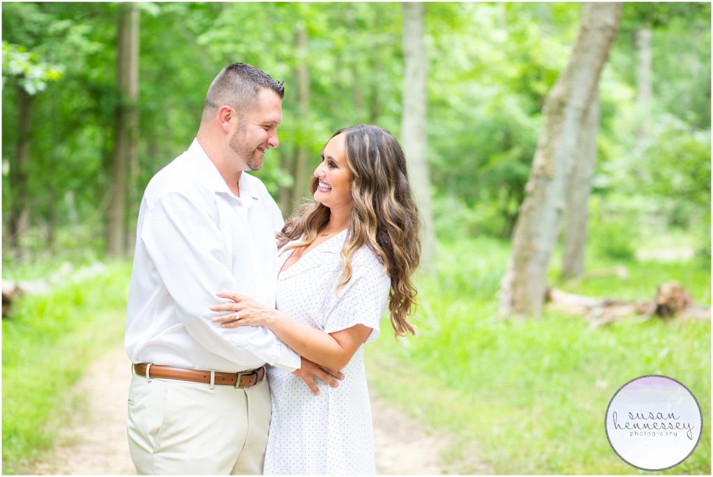 A summer engagement session at Allaire State Park
