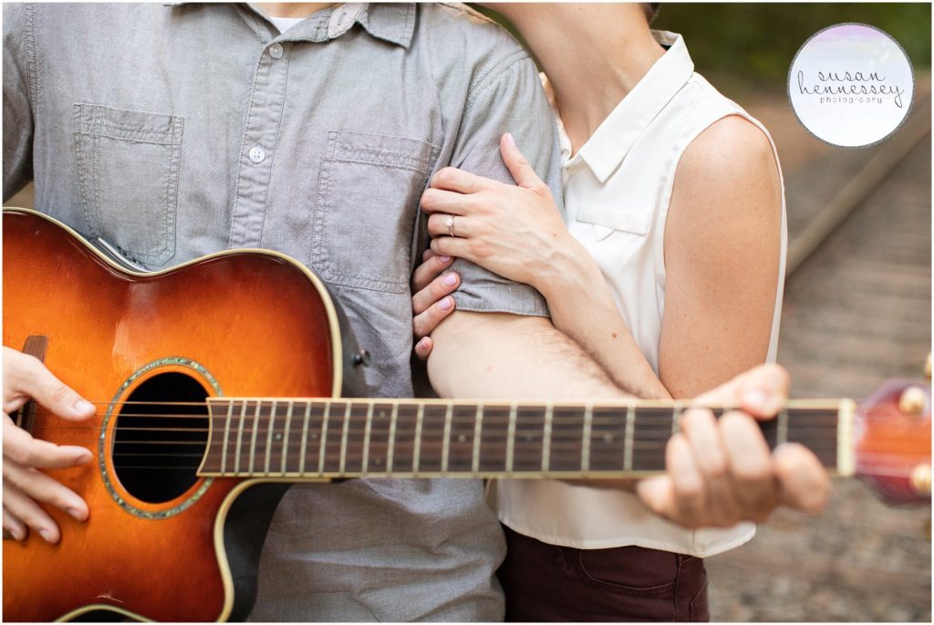 A musician couple takes their engagement photos in south jersey