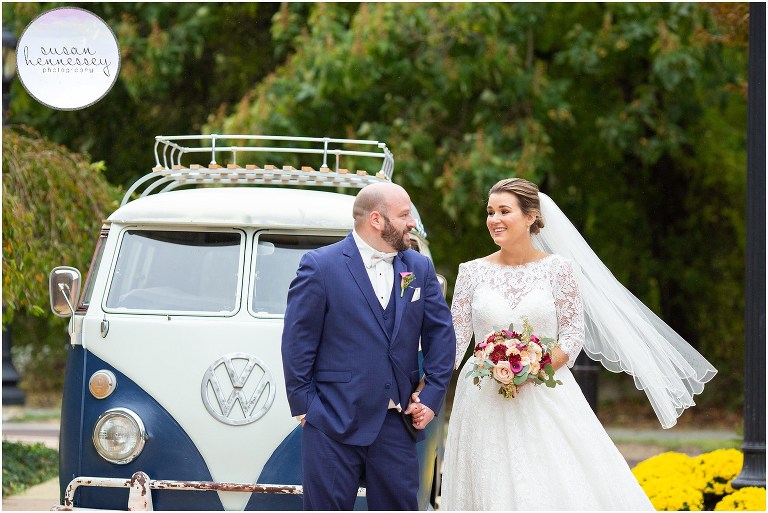 Vintage Volkswagen Bus at Phoenixville Foundry Wedding | Phoenixville, PA