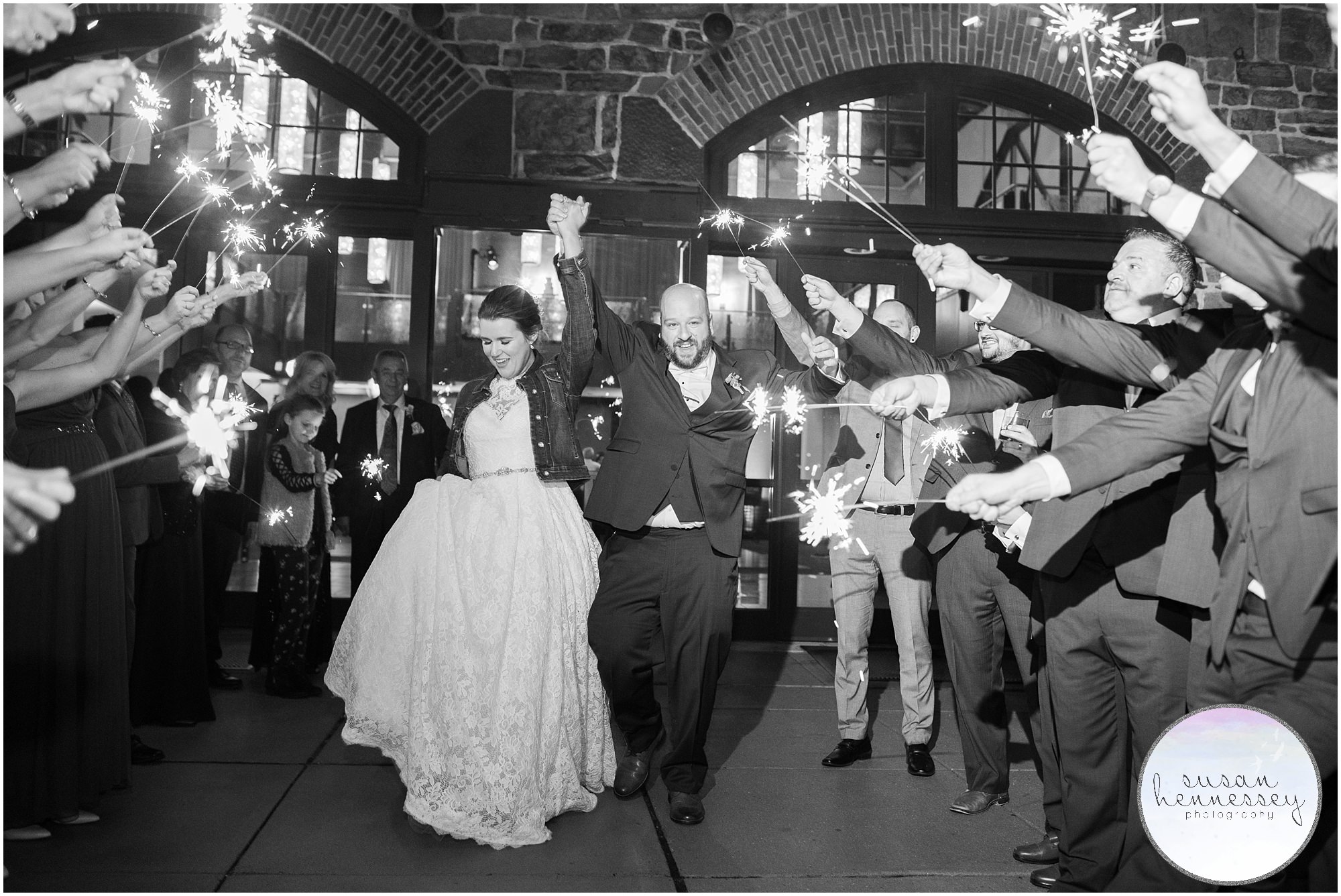 Sparkler exit at Phoenixville Foundry Wedding