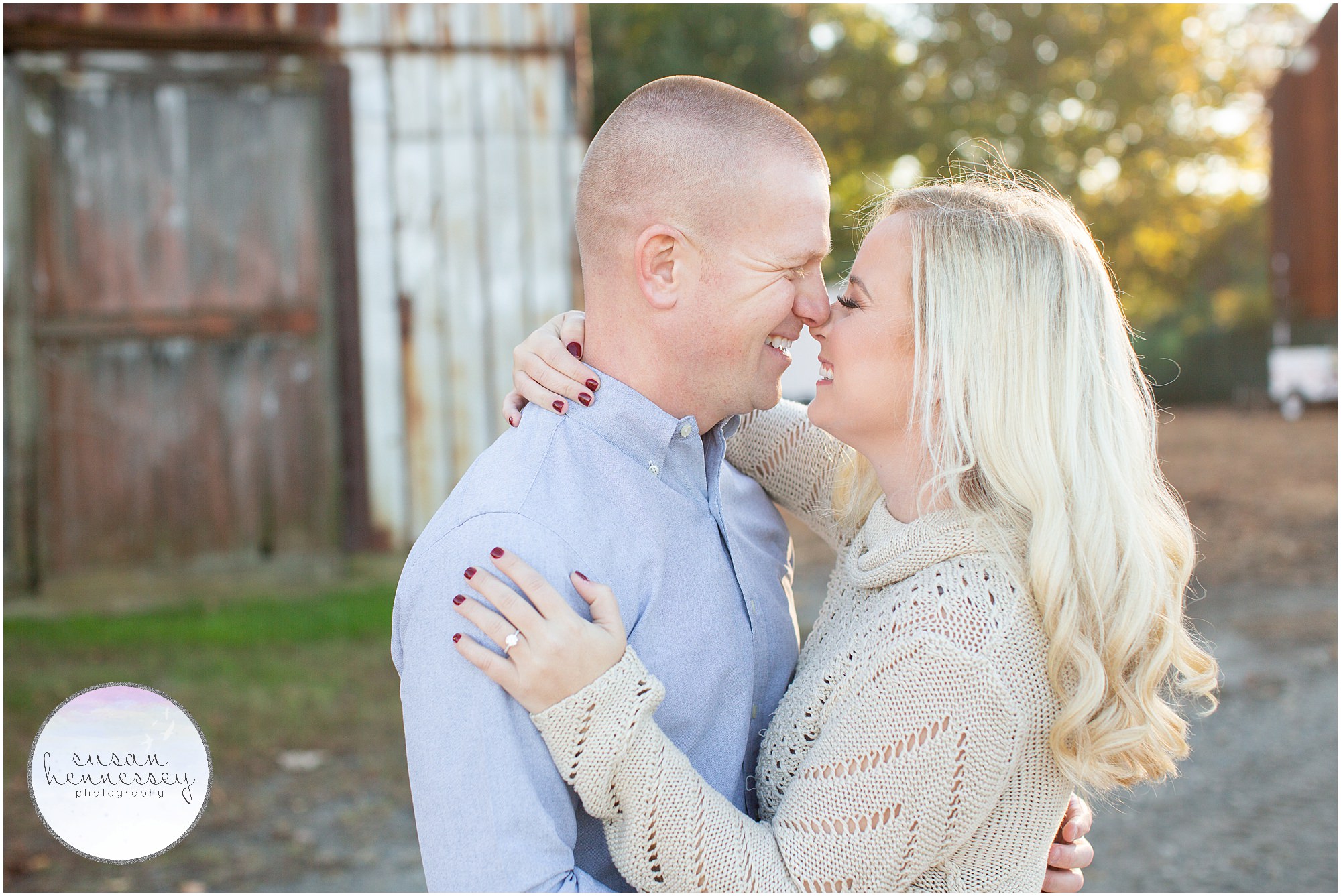 Fall engagement session at Laurita Winery