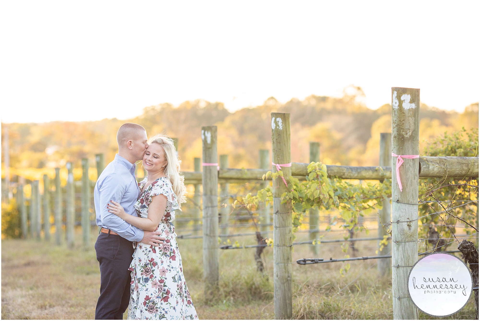 Laurita Winery Engagement Session at sunset