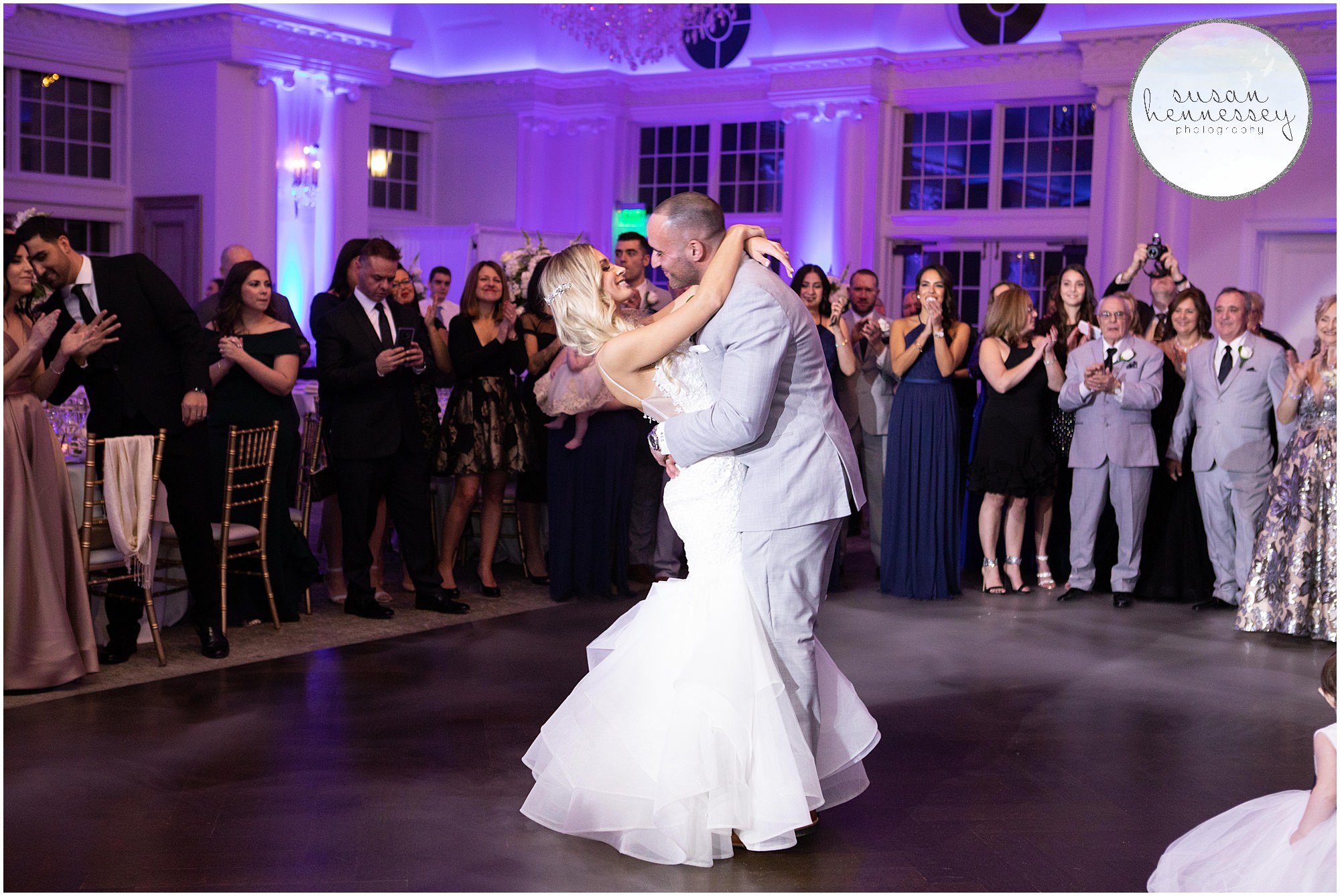 First dance for bride and groom at their Park Chateau wedding