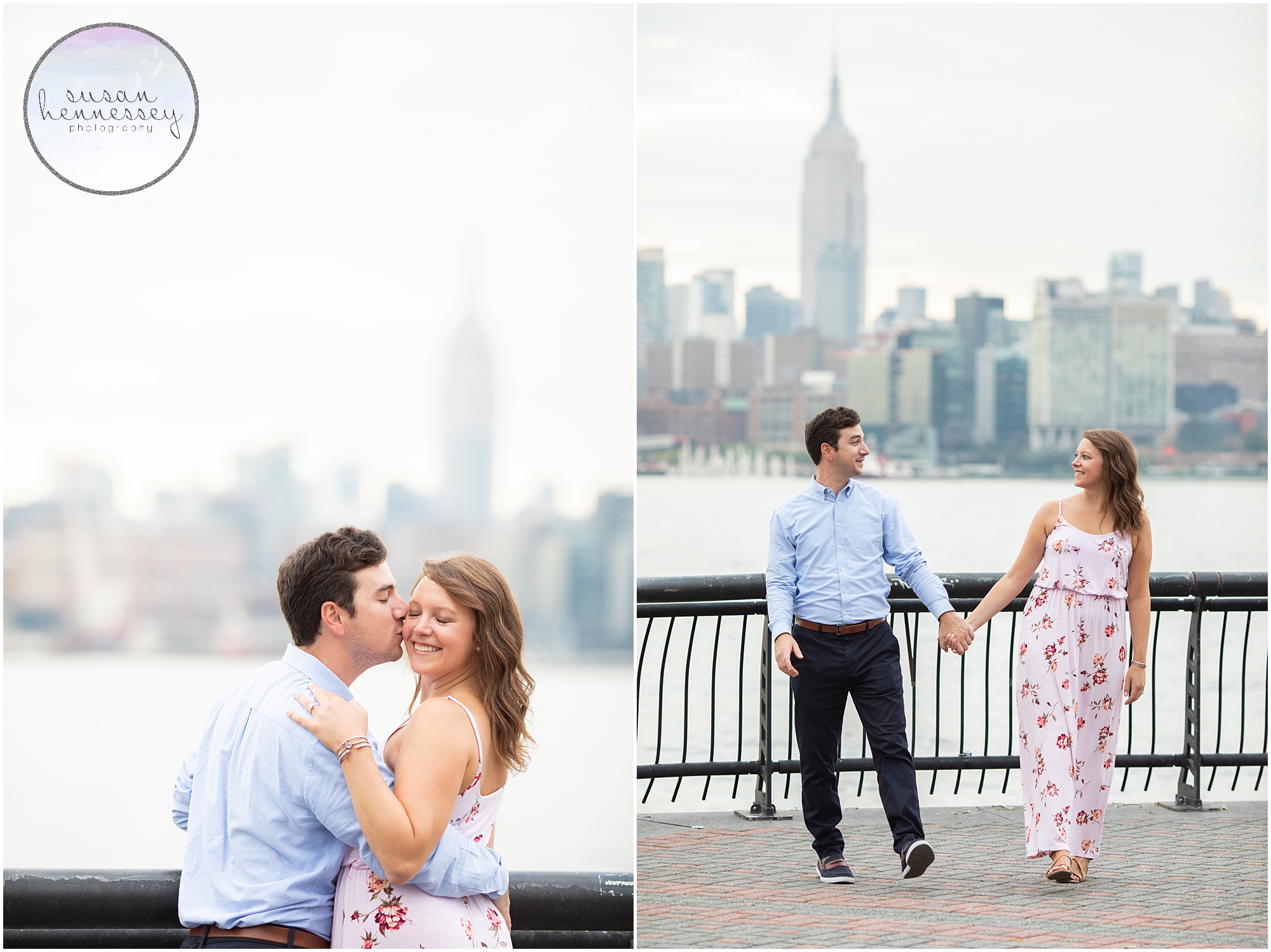 Hoboken New Jersey Engagement Session overlooking the NYC skyline