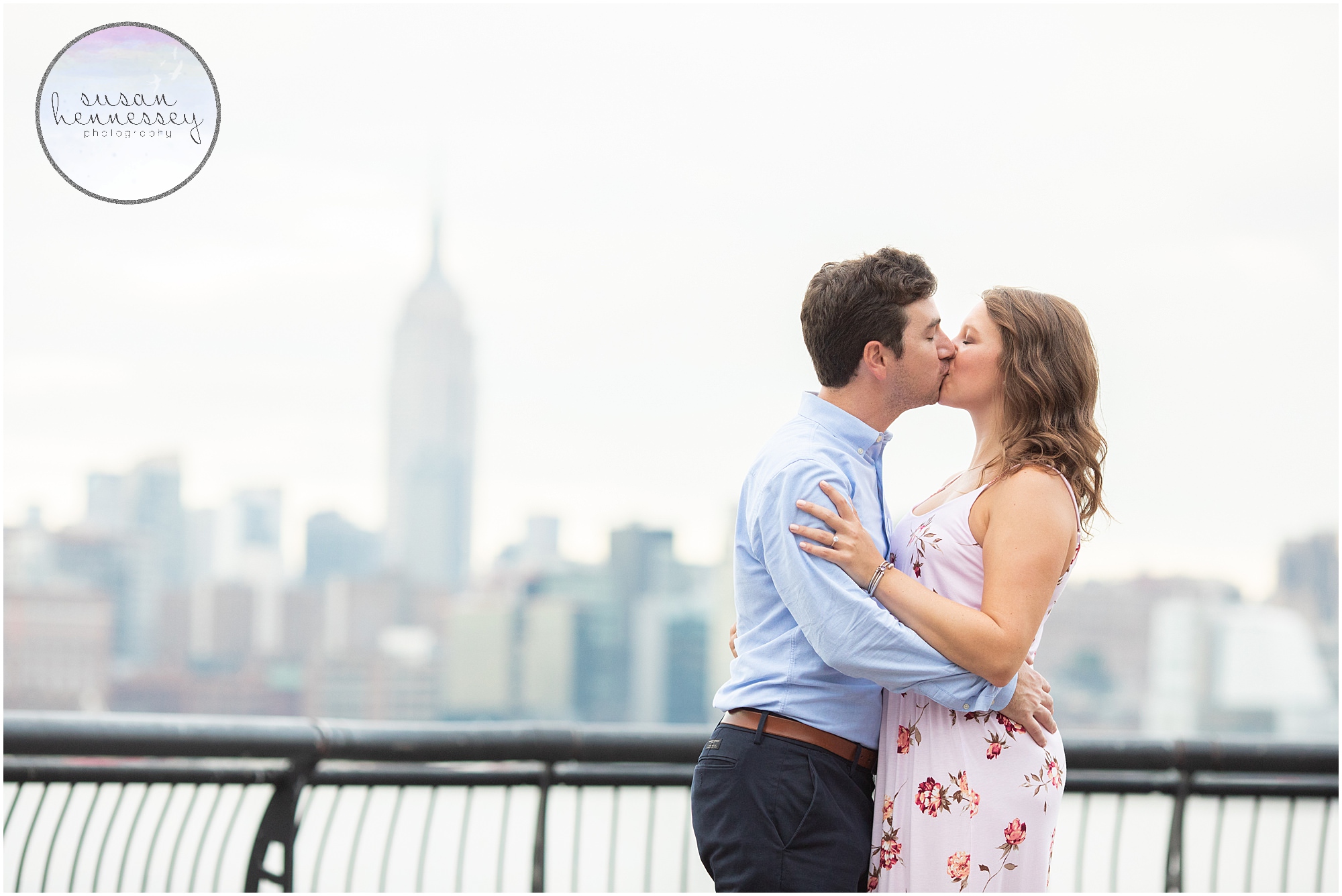 Hoboken New Jersey Engagement Session overlooking the NYC skyline
