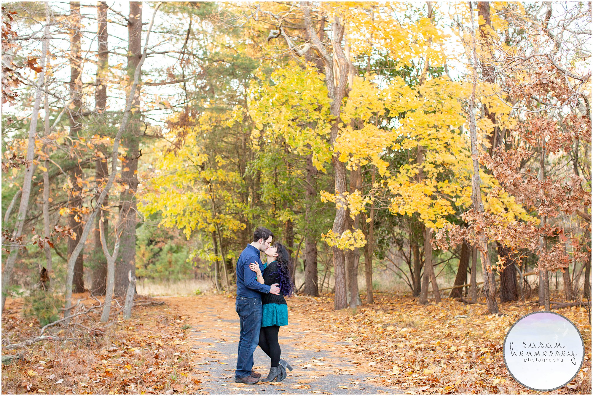 Fall engagement session at Blueberry Hill
