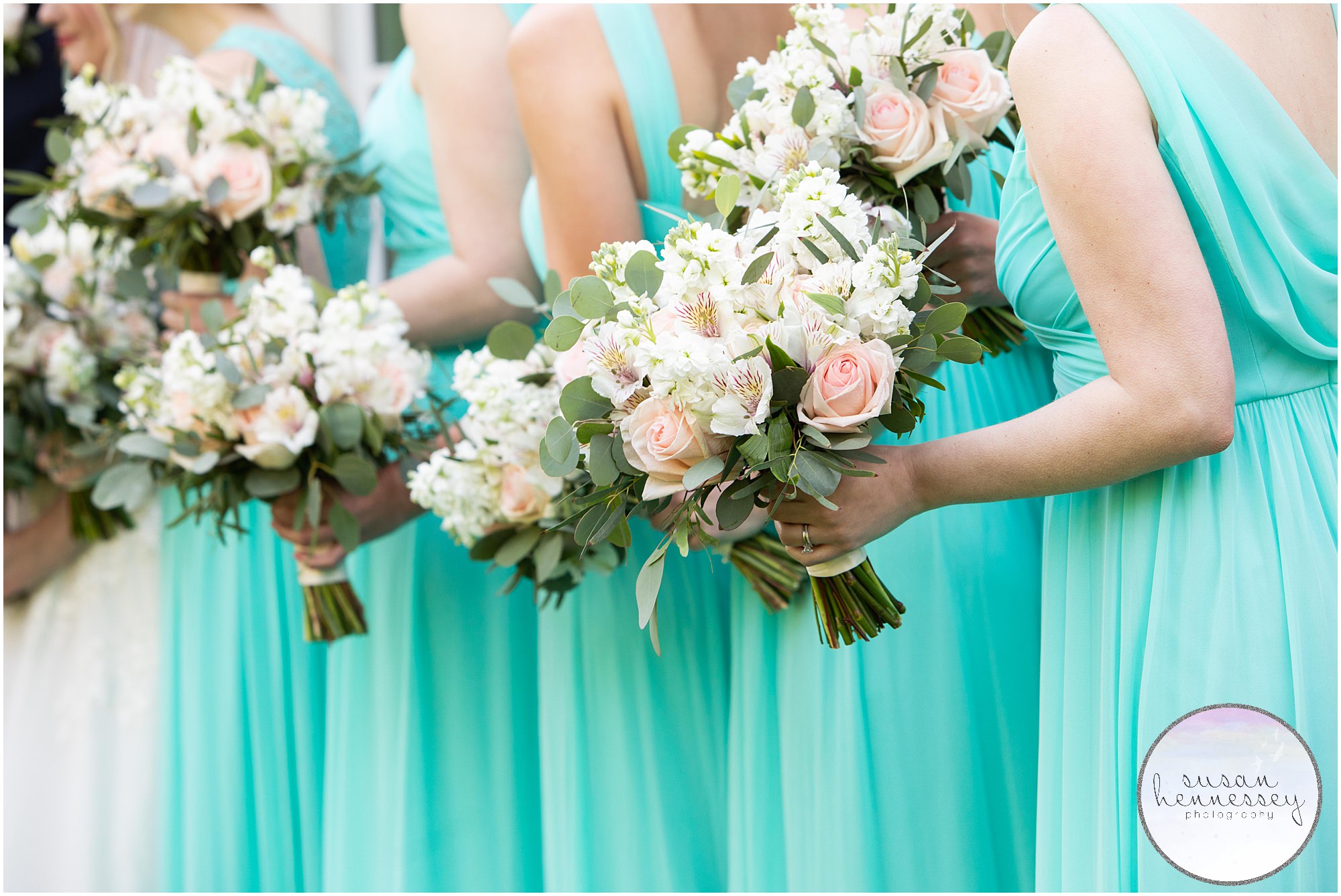 Detail of bridesmaid bouquets.