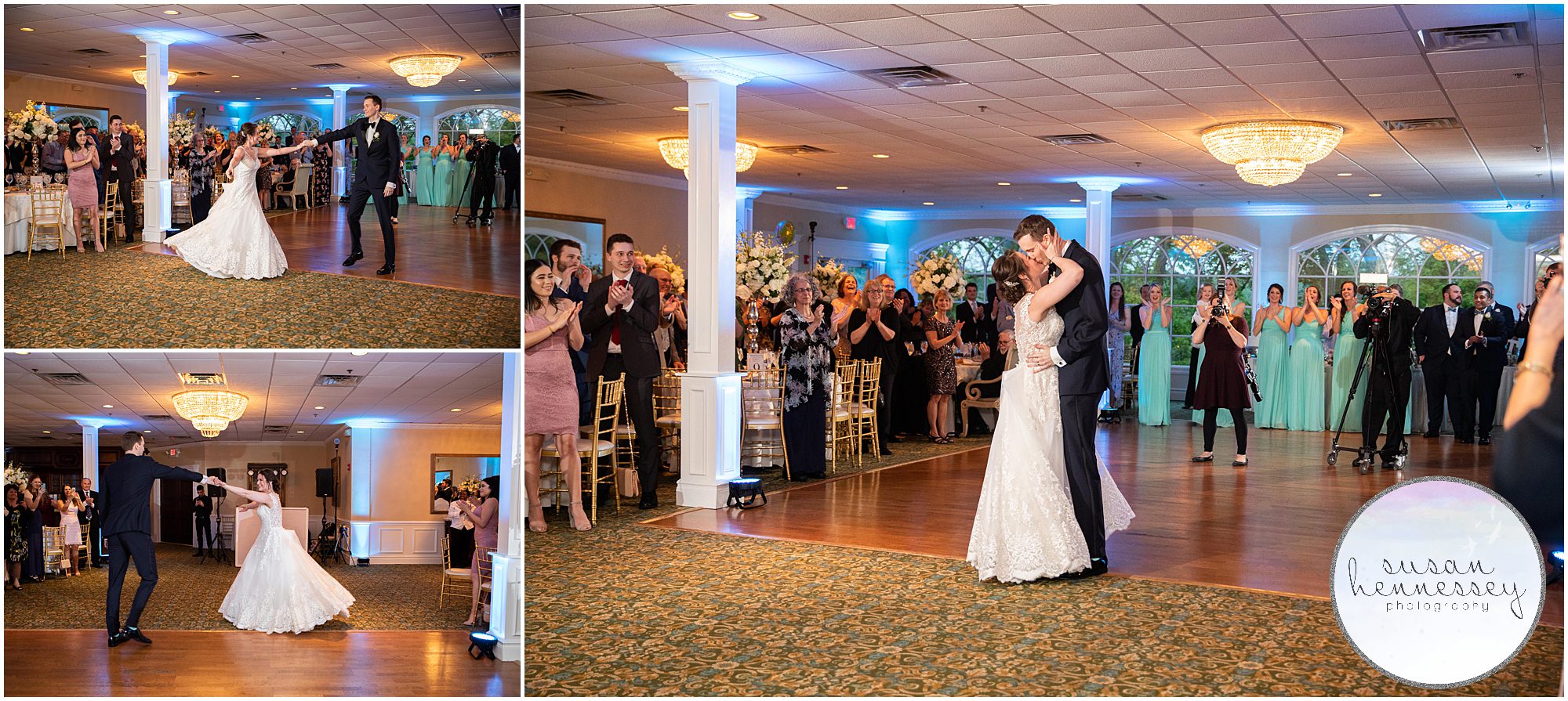 A groom twirls his bride at their South Jersey wedding.