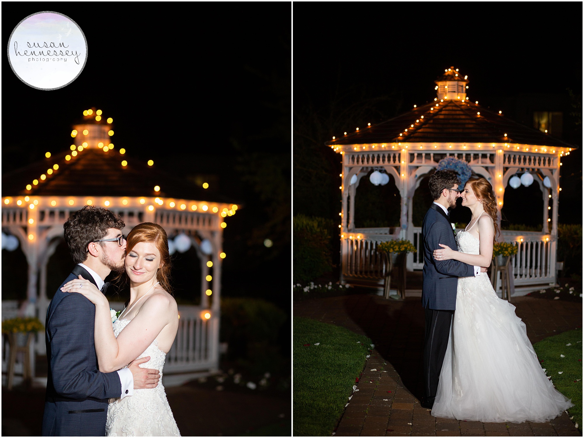 Night portrait at Greate Bay Country Club wedding