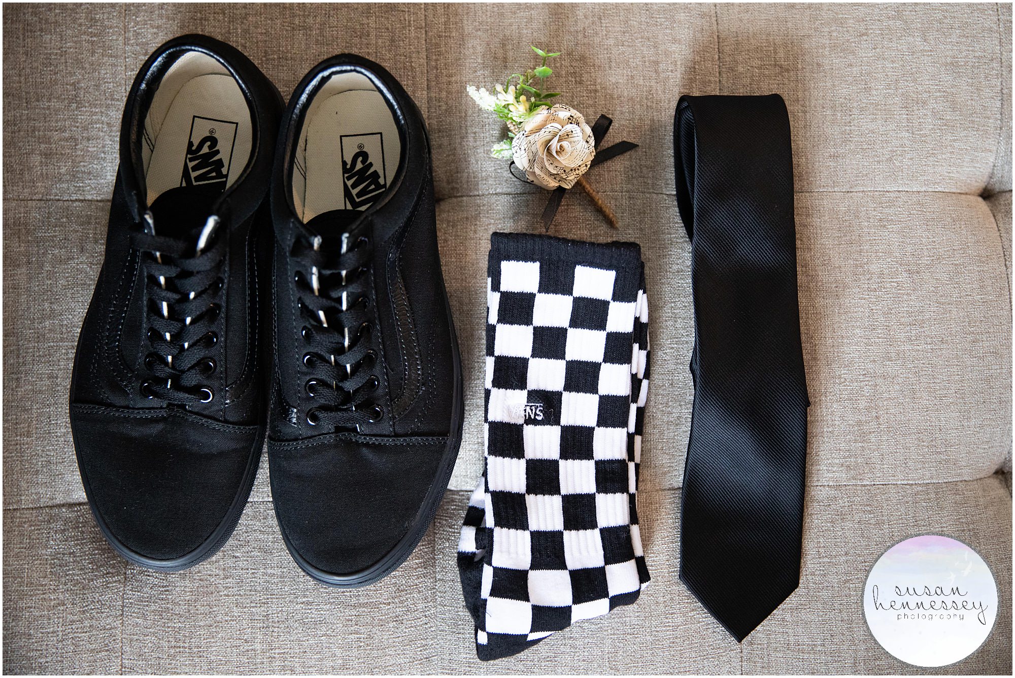 grooms vans and checkerboard socks