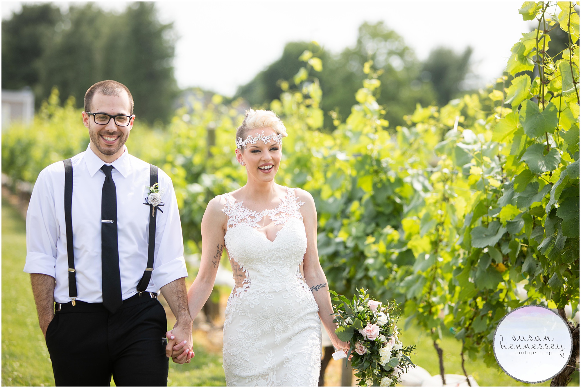 A music themed wedding at Tomasello Winery