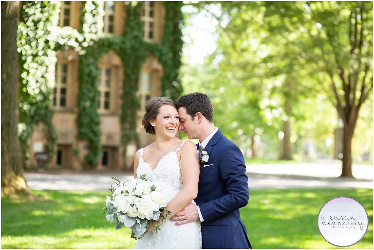 Wedding day portraits at Princeton University