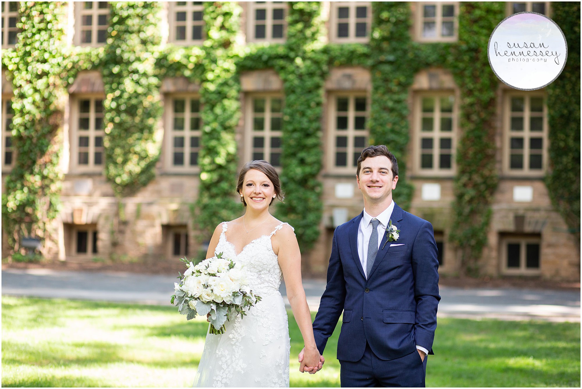 Romantic bride and groom portraits at Princeton University.