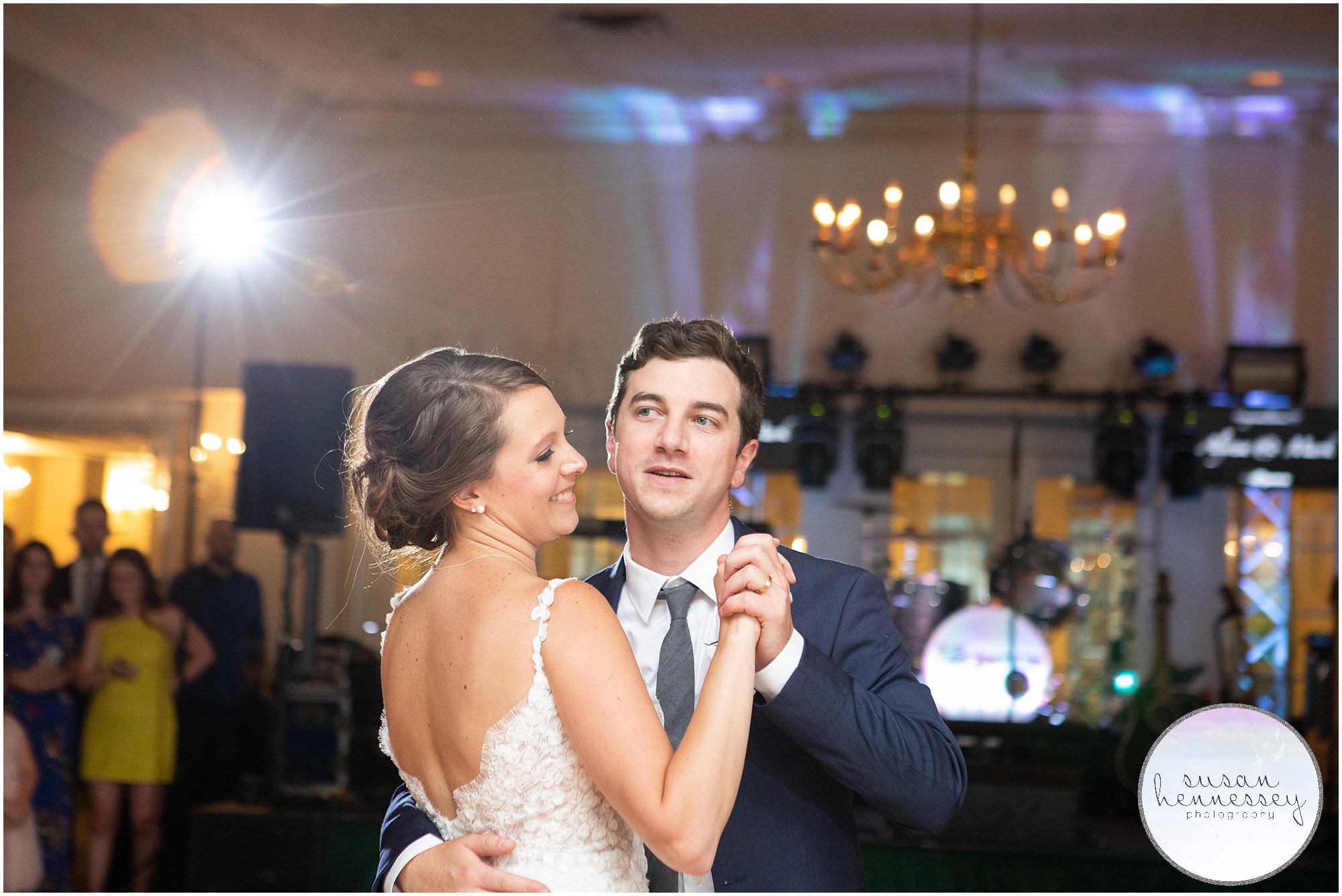 First dance for bride and groom at Forsgate Country Club wedding
