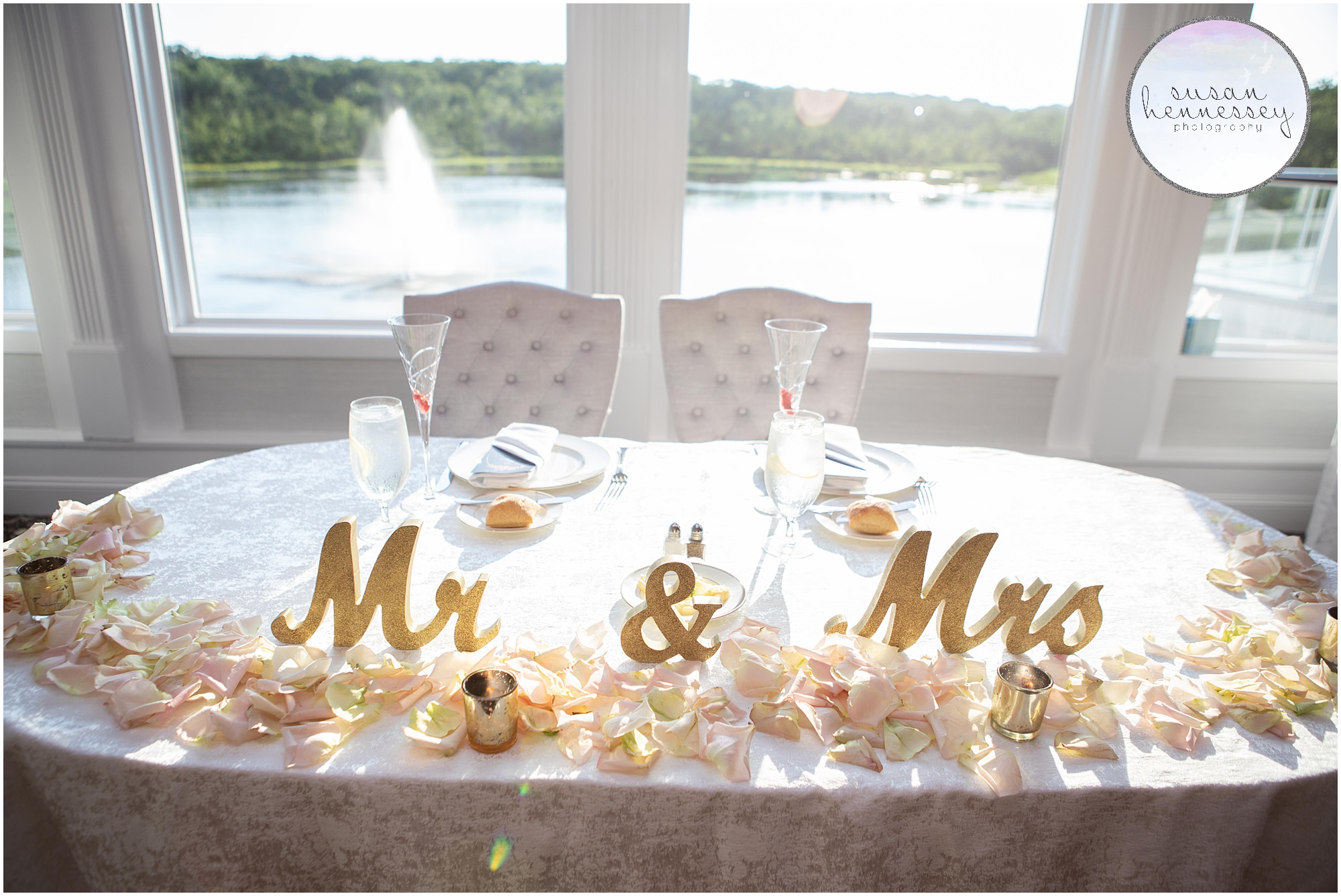 Sweetheart table at The Mill Lakeside Manor Wedding reception