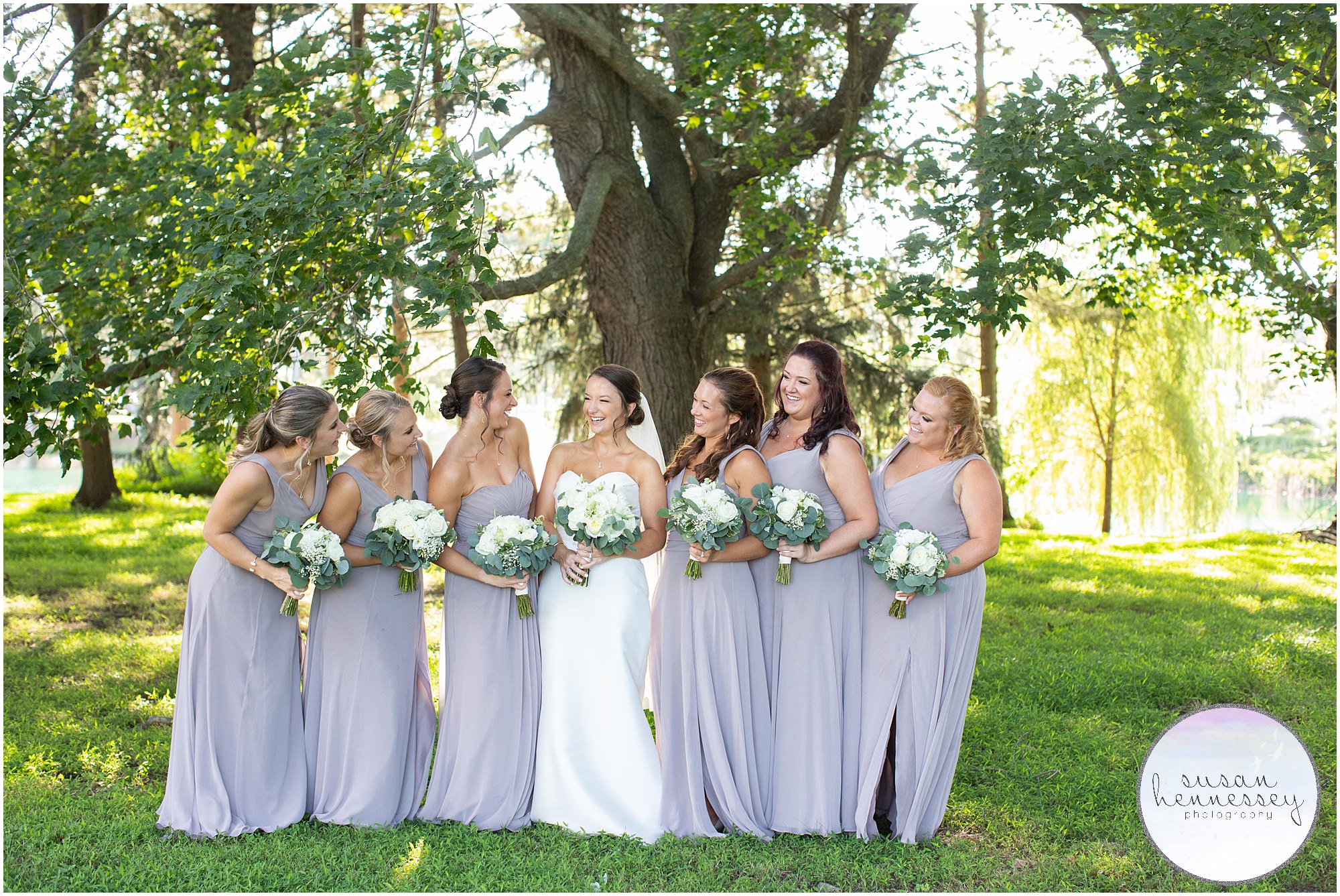 Bride and bridesmaids at New Jersey Summer wedding