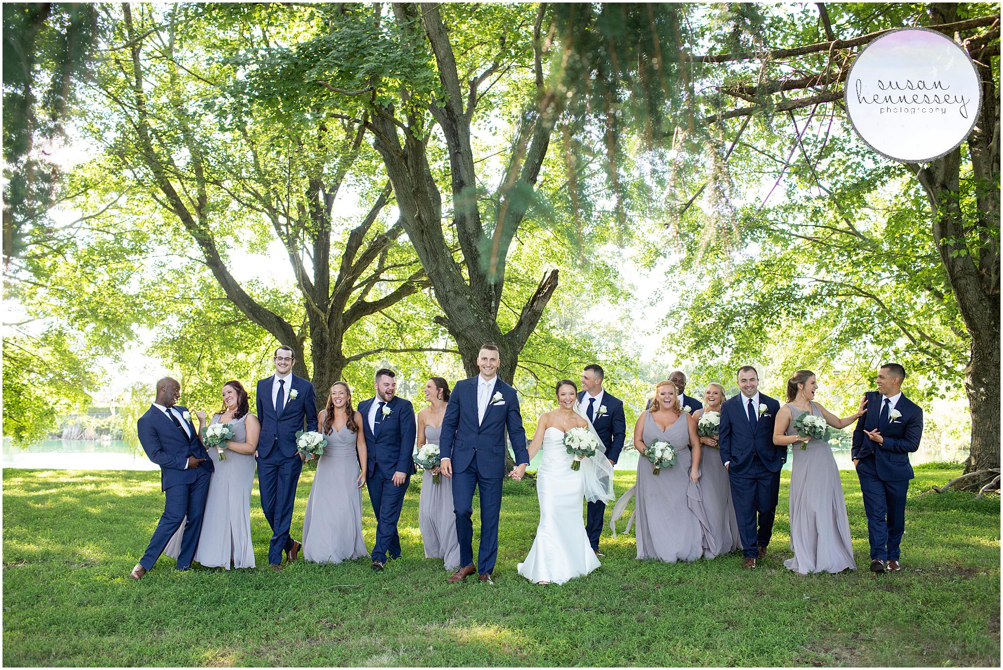 Bridal party at Summer wedding in South Jersey