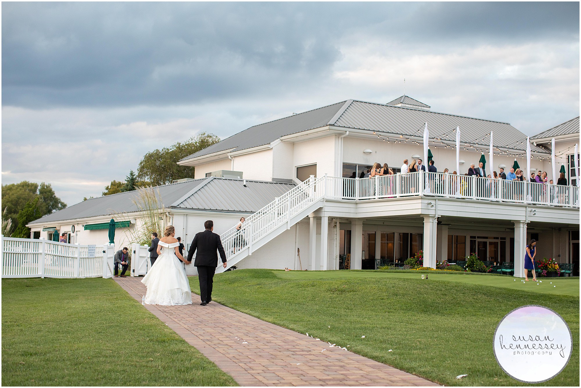 Couple at their rehoboth beach country club wedding
