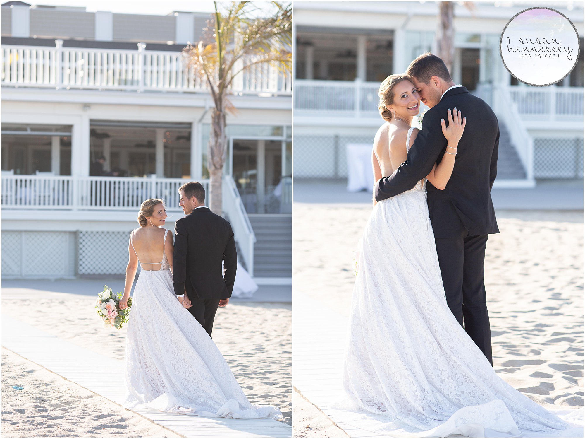 Bride and groom portraits at Windows on the Water wedding