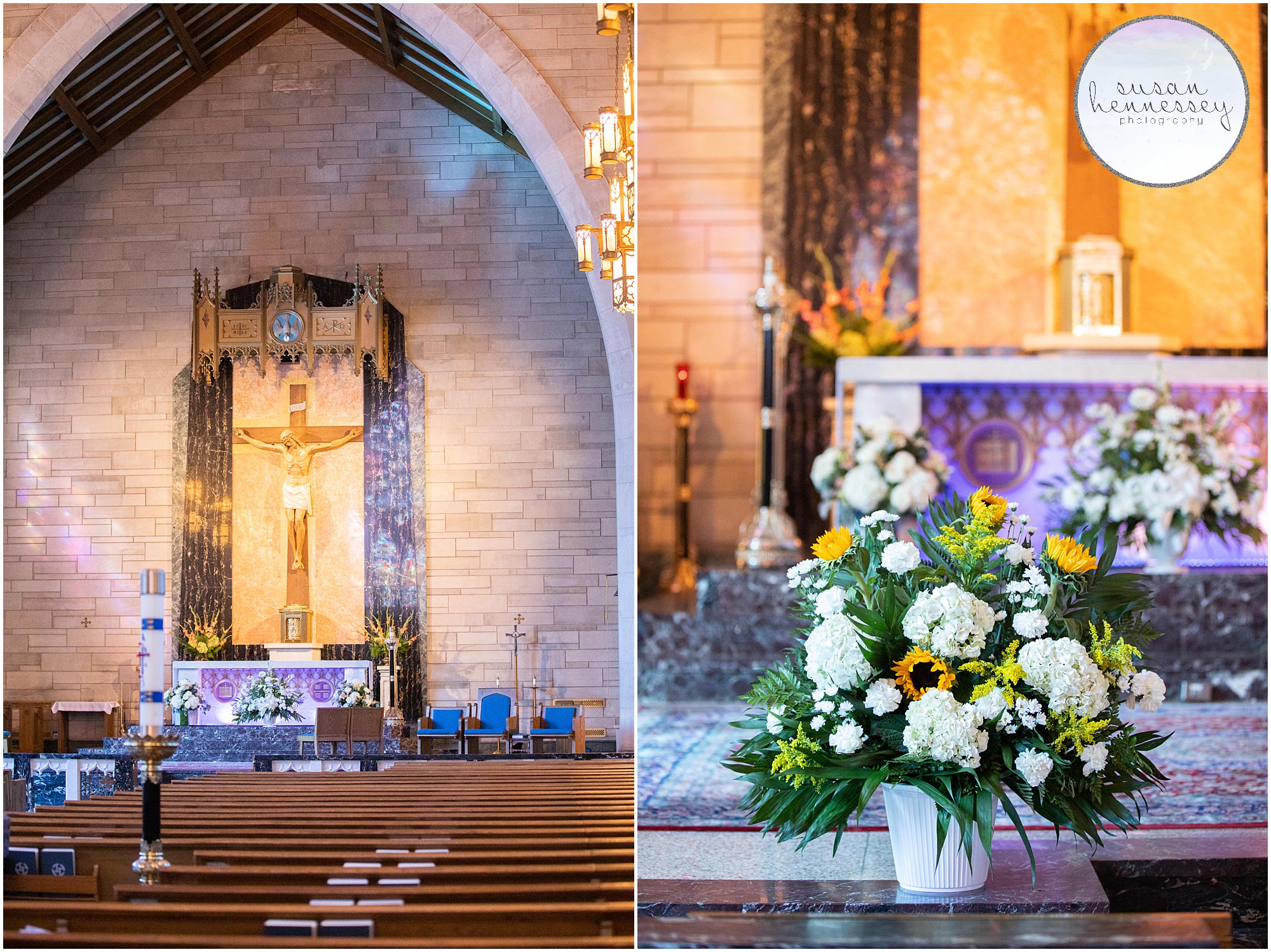 Details from wedding ceremony at Saint Paul’s Roman Catholic Church in Princeton, NJ