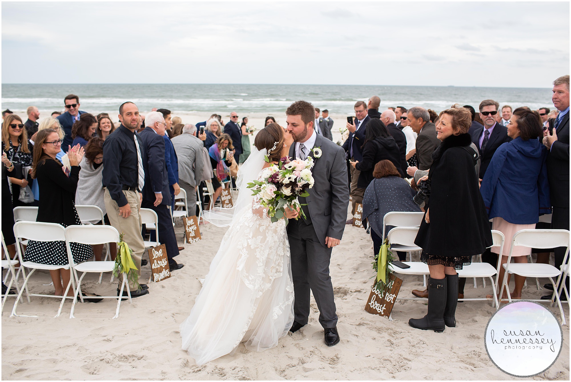 Beach ceremony on the Jersey Shore
