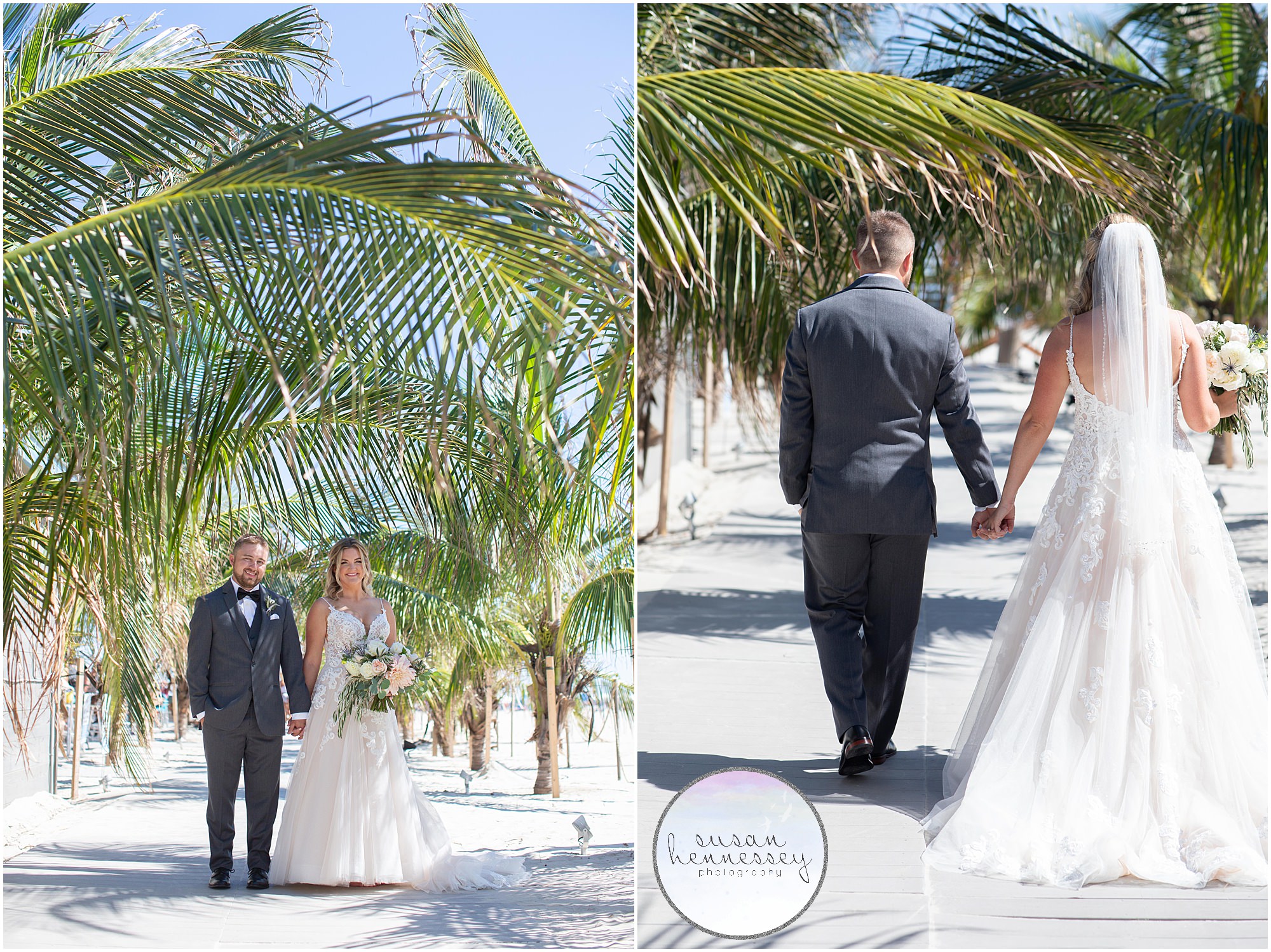 Bride and groom portraits at small intimate wedding at ICONA Diamond Beach