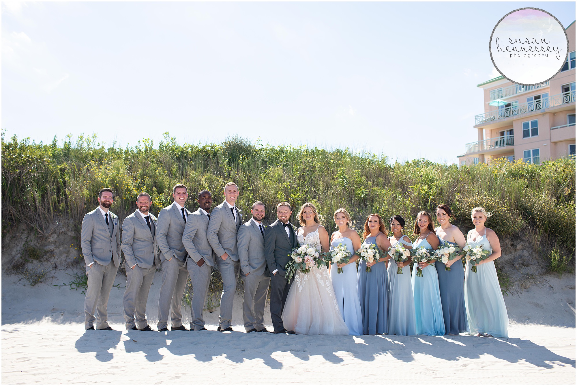 Bridal party at Bridesmaid at ICONA Diamond Beach wedding