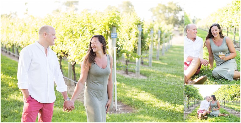 Jessie Creek Winery in Cape May engagement session 